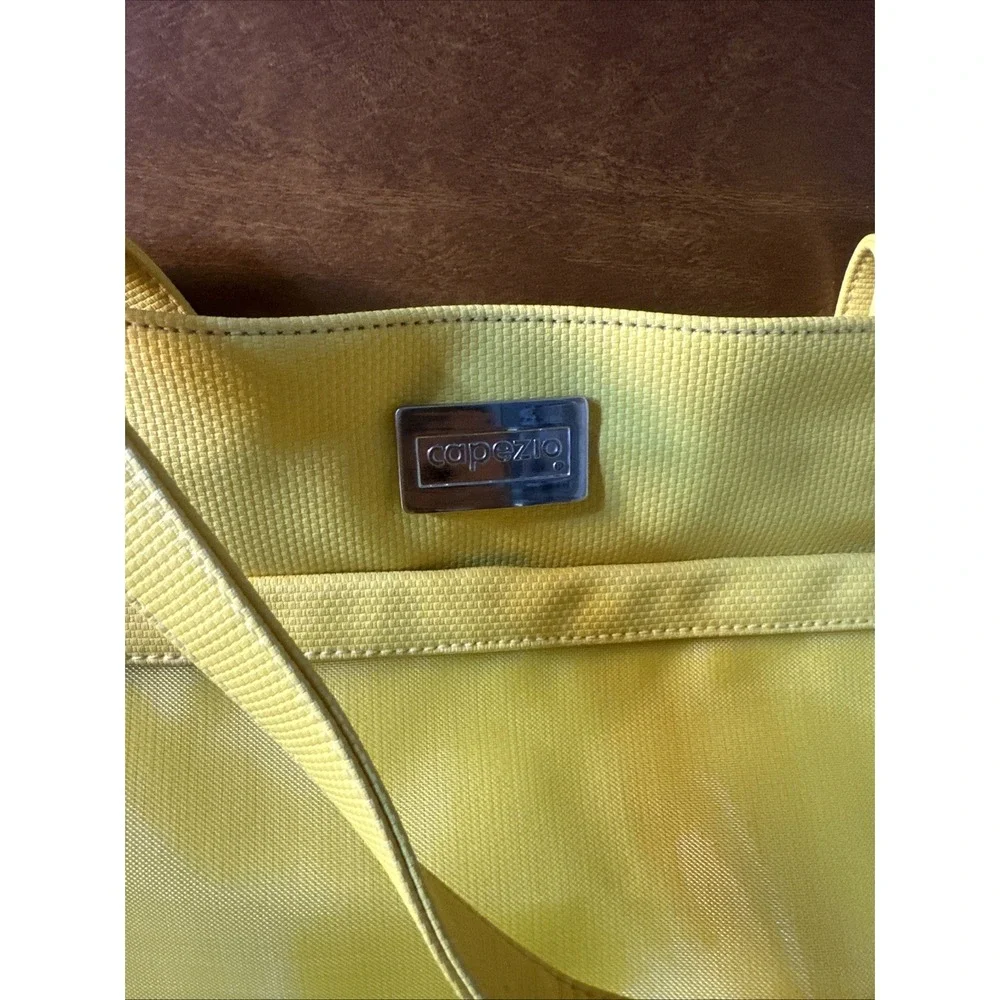 Capezio YElLOW Canvas Shoulder Bag Purse Tote 14X12